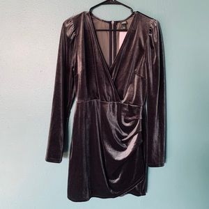 Wild fable, gray velvet dress